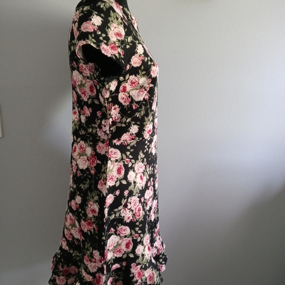 Rosie Harlow Dress  Girl   Large  Zipper Floral Ruff Short Sleeves High Neck New - Picture 4 of 7